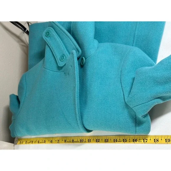 J Crew Coat Womens 2 Blue Stadium Cloth Nello Gori Peacoat Academia Italian Wool - Picture 15 of 16